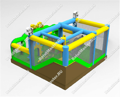 Коммерческий надувной батут "Законы джунглей макси"