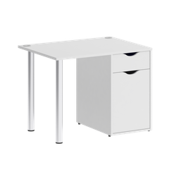 Home Office Стол письменный VR.SP-3-98.1 Белый Бриллиант/Хром 980*720*750