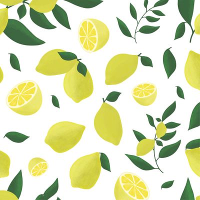 Лимоны на белом фоне
