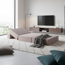 Кресло кровать раскладное с кантом бескаркасное 200х90 (грей Вивальди)