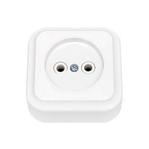 Розетка одинарная без з.к.без шторок16А 250В IP20 в сборе БЕЛЫЙ Пралеска