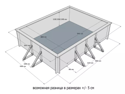 Морозоустойчивый сборный бассейн 5,4 х 4,0 м "Илим" прямоугольный