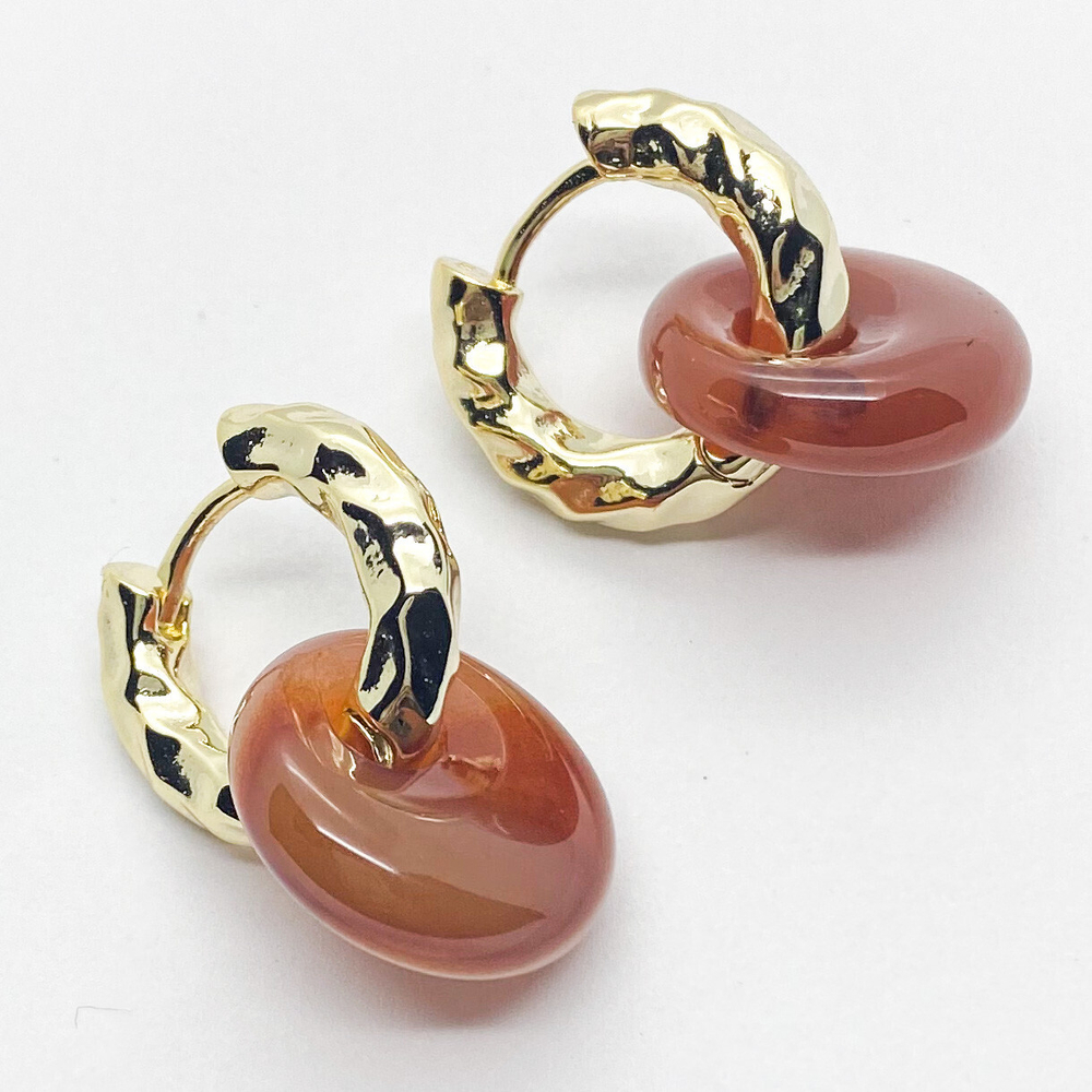 Ювелирные швензы с позолотой, размер 20*4,5 мм, цена за пару