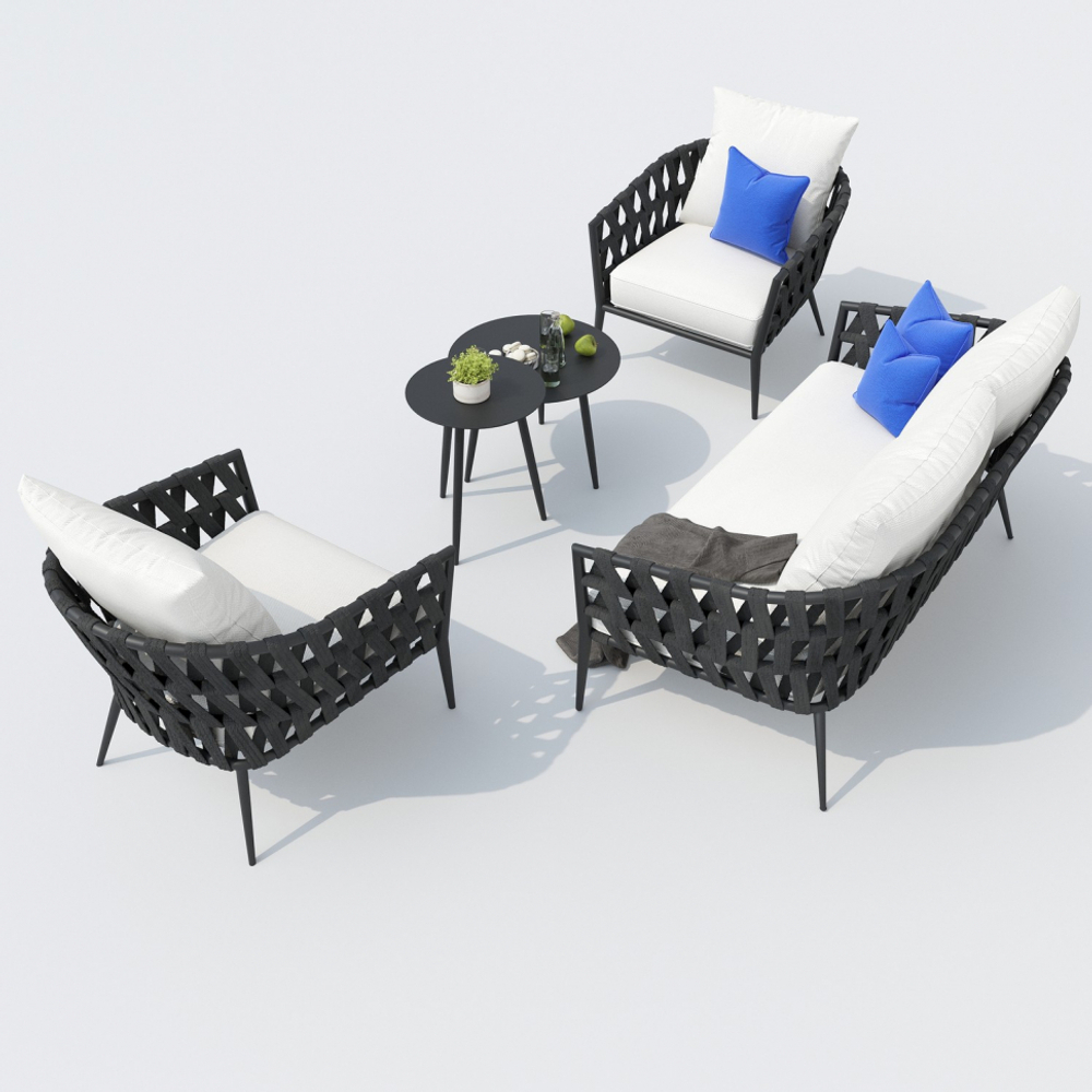 Лаунж зона Ideal Patio ФИАММА белая - каркас карбон
