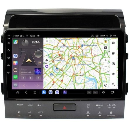 Магнитола для Toyota Land Cruiser 200 2007-2015 (рамка 10, климат на ШГУ) - Carmedia OL-1620-2-ABC QLed, Android 13, TS20, CarPlay, SIM-слот