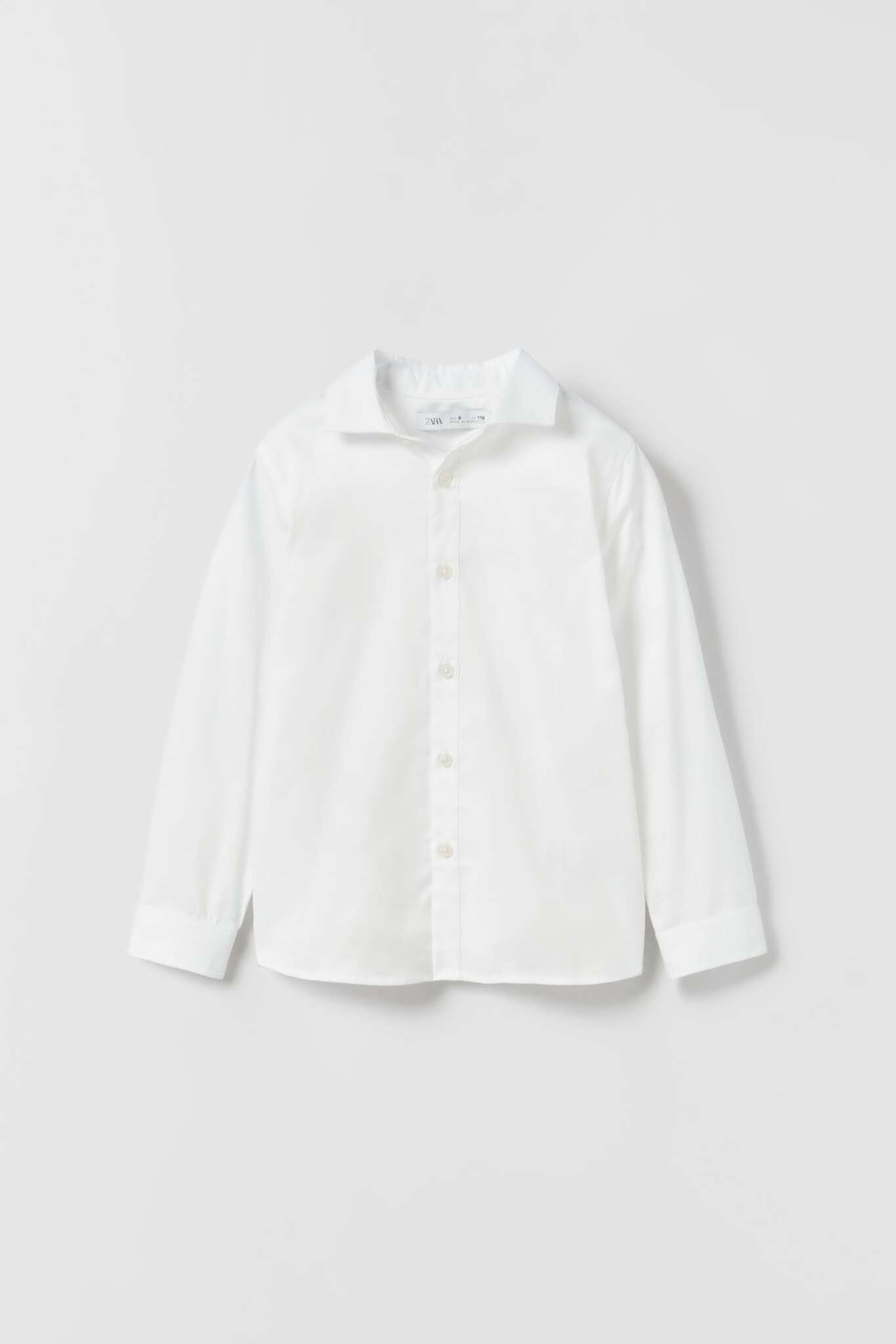 ZARA РУБАШКА ИЗ РЕЛЬЕФНОЙ ТКАНИ, БЕЛЫЙ