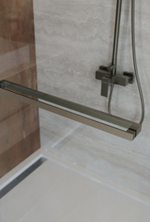 Душевая дверь Cezares LUX-B-FS-1-100-C-GM, 100х195, профиль оружейная сталь, стекло прозрачное