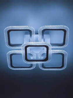 Люстра потолочная светодиодная с пультом ДУ Rivoli Nikki 6112-105 белая 80 Вт LED 2800К - 6200К, светильник на кухню, в детскую, в спальню