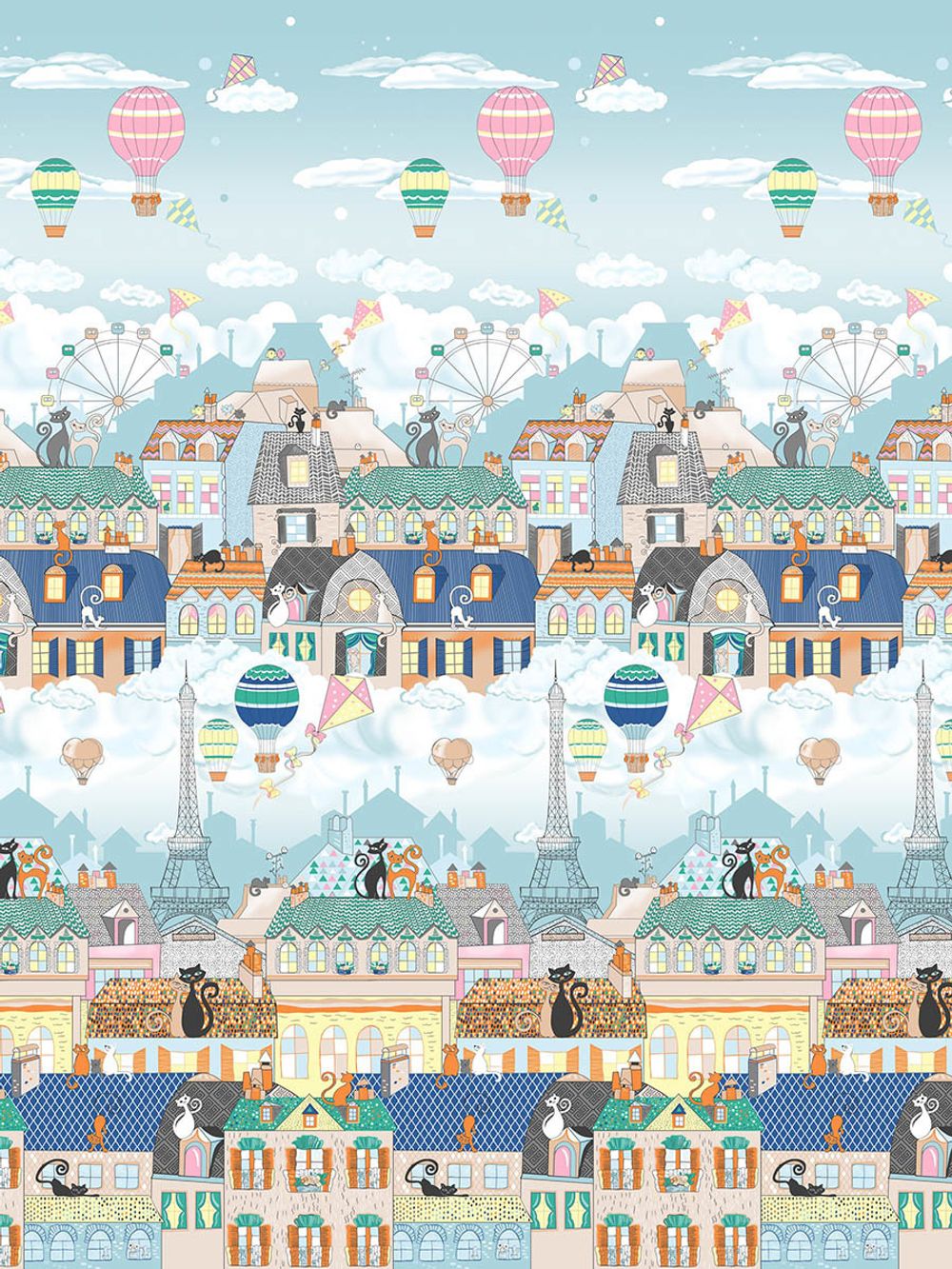 Наволочка комплект 2шт Сказка "Париж" 40х60 см, перкаль