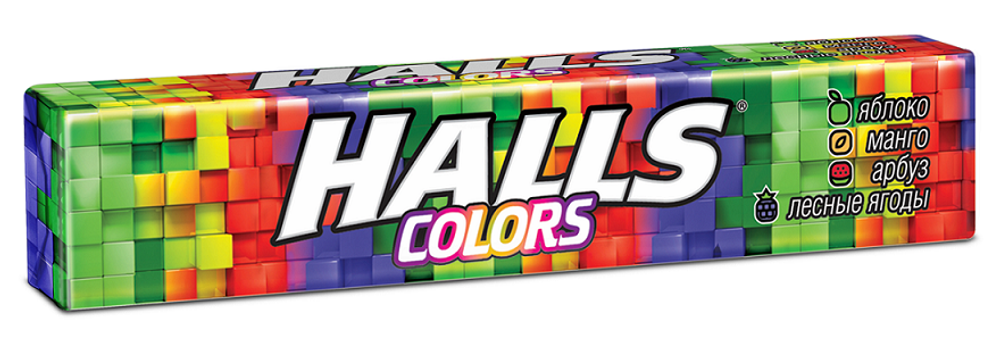 Леденцы Halls Colors ассорти 12 шт.