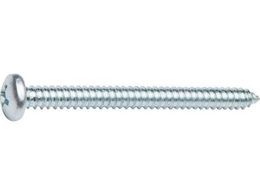 Шуруп 6.3х80 мм полусф. головка, белый цинк, острый, DIN 7981 (100 шт в карт. уп.) STARFIX