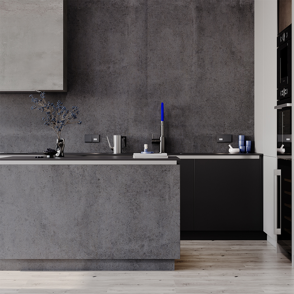 Выключатель встраиваемый VOLTUM S70 одноклавишный 10А, (графит)