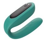 Зеленый вибратор для пар с пультом ДУ (Цвет: зеленый)