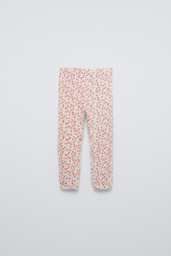 ZARA ПИЖАМА С ЦВЕТОЧНЫМ ПРИНТОМ, КОРАЛЛОВЫЙ