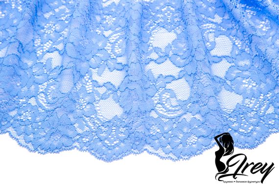 03-192 Кружево эластичное 16 см, голубой