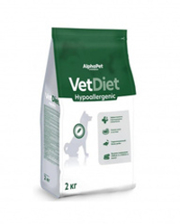 AlphaPet Vet Diet 2кг сухой при пищевой аллергии и непереносимости ингредиентов для собак