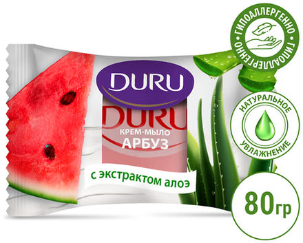 Туалетное мыло DURU арбуз-алоэ 80г