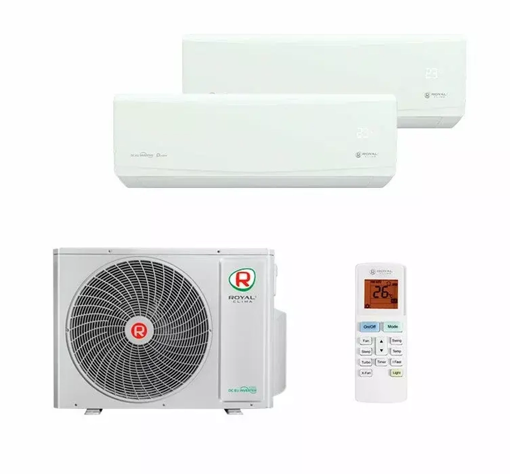 Мульти сплит-система Royal Clima на 2 комнаты (20+20 кв.м.) Grida