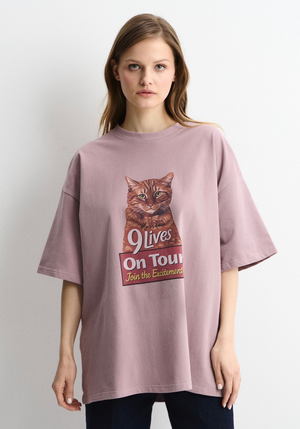 Футболка 9 lives розовый