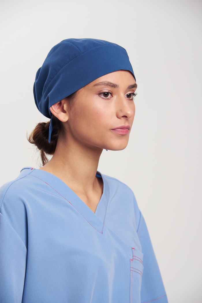 Шапочка медицинская унисекс, индиго