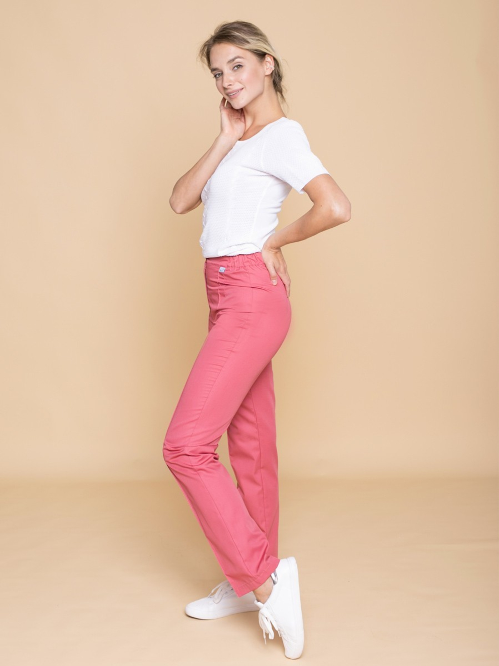 Заказать брюки женские медицинские  Б-110 пудрово-розовый