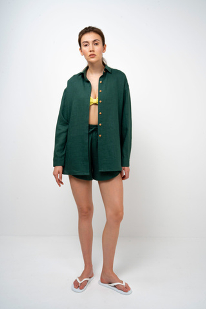 Рубашка изо льна оверсайз | Последние размеры