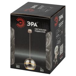 Светильник подвесной (подвес) ЭРА PL21 SL GX53 потолочный шар серебро