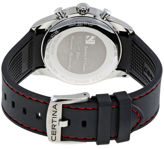 Certina C024.447.17.051.10 мужские швейцарские часы лимитированной серии с хронографом сзади