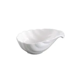 Соусник 80 мл 10,1*7,9 см h4,1 см "Ракушка" овальный белый фарфор Seashell White NEW P.L. [12]
