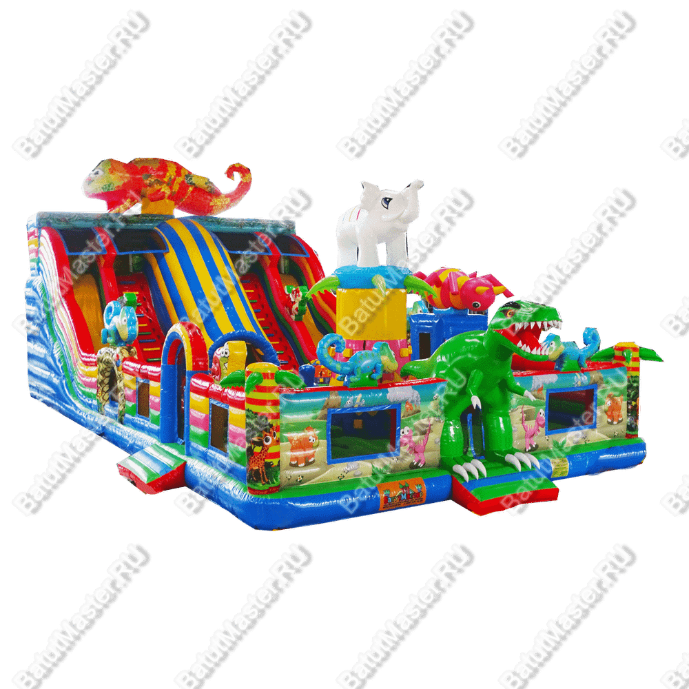 Хамелеон и динозавры 17*9*9 м, два входа