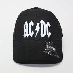 Бейсболка AC/DC колокол белая надпись