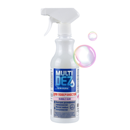 МультиДез-Тефлекс для дезинфекции и мытья поверхностей с отдушкой БАБЛ ГАМ (триггер) 1л (быт)