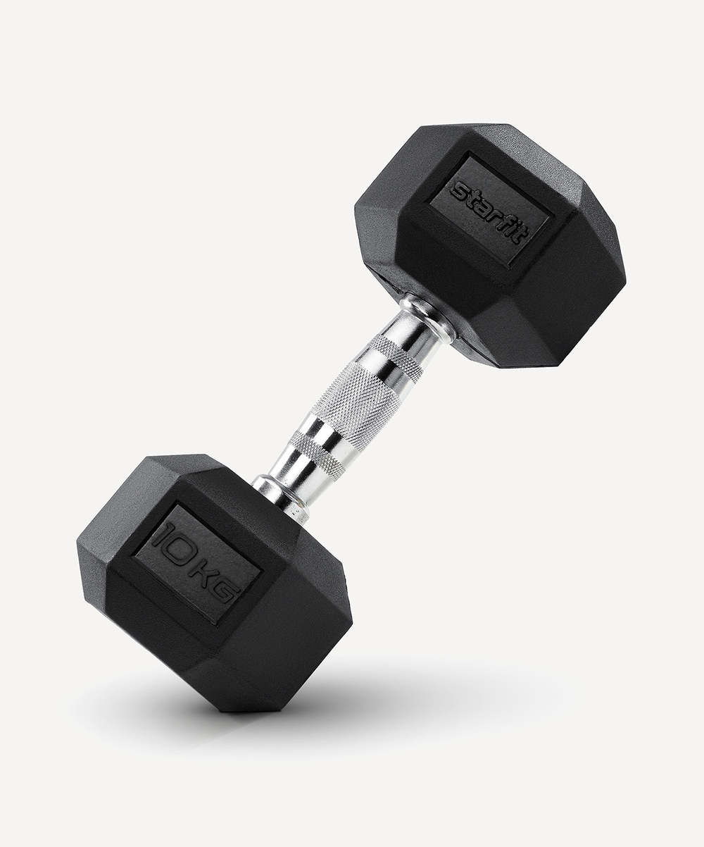 Гантель гексагональная DB-301 10 кг, обрезиненная, черный