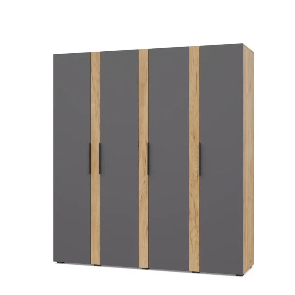 Шкаф четырехстворчатый "Пандора" П41, ЛДСП, МОДЕРИУМ, г. Ижевск (Анкор темный/Анкор светлый)