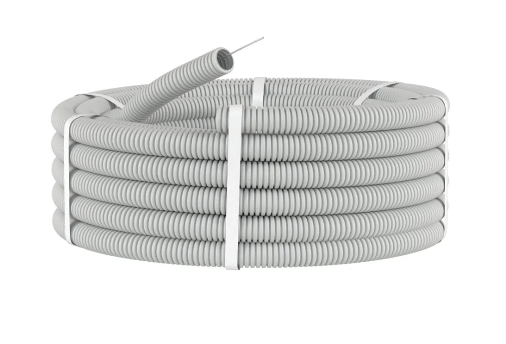 Гофра ПНД (серая) 20мм. (100м)