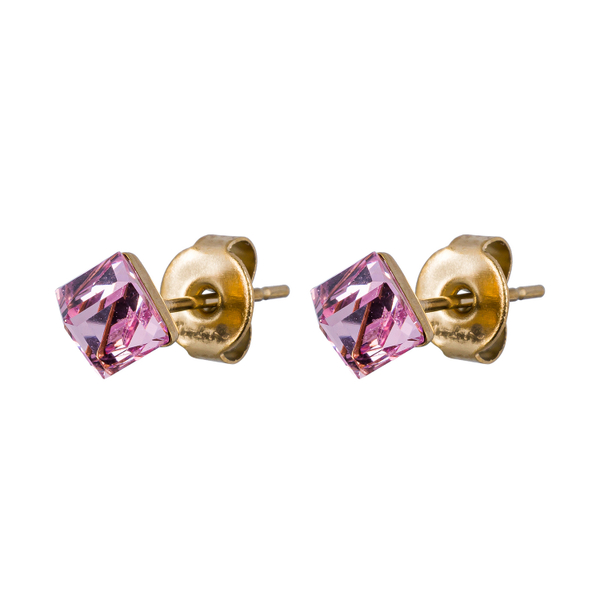 Серьги пусеты Fiore Luna Crystal Pink SWE0127/1 P G