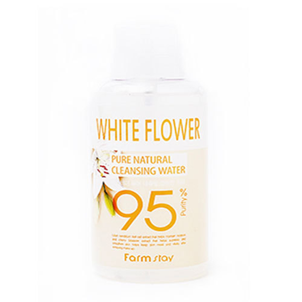 Вода очищающая с экстрактом белых цветов FarmStay Pure Cleansing Water White Flower 500мл