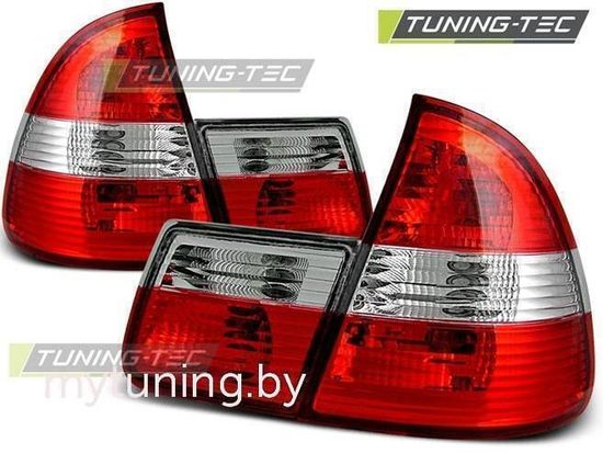 Задние фонари Bmw 3 E46 red white