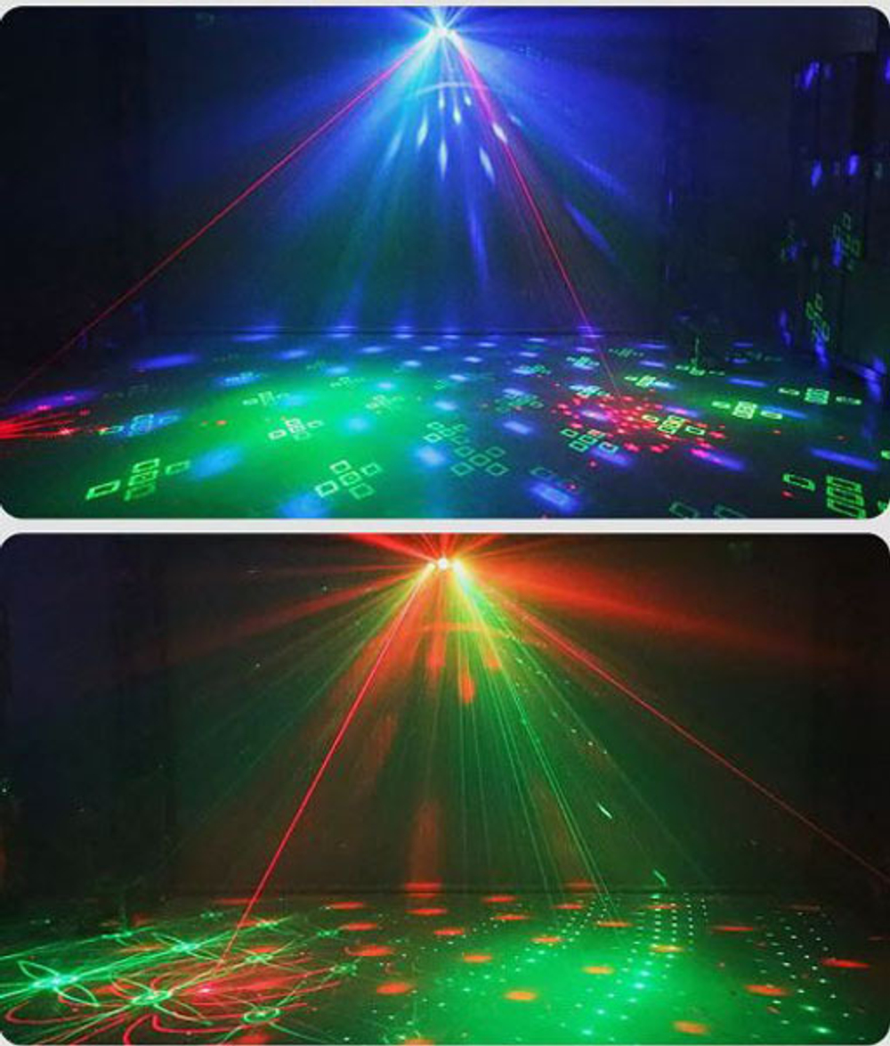 Световой прибор с лазерами