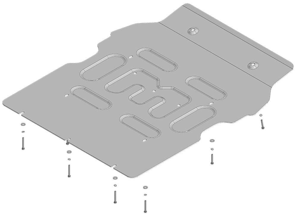 Защита картера двигателя. 4 мм, Алюминий. для Land Rover Range Rover L460 2022-н.в., Motodor.343202