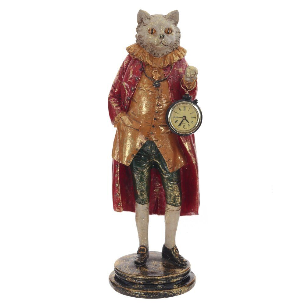 GAEM Фигурка декоративная "Кот" с часами, L14,5 W14,5 H41,5 см