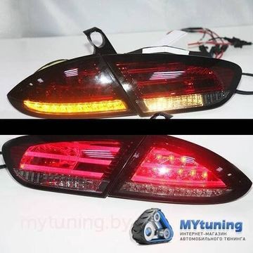 Задние фонари Seat Leon 2 red smoke led