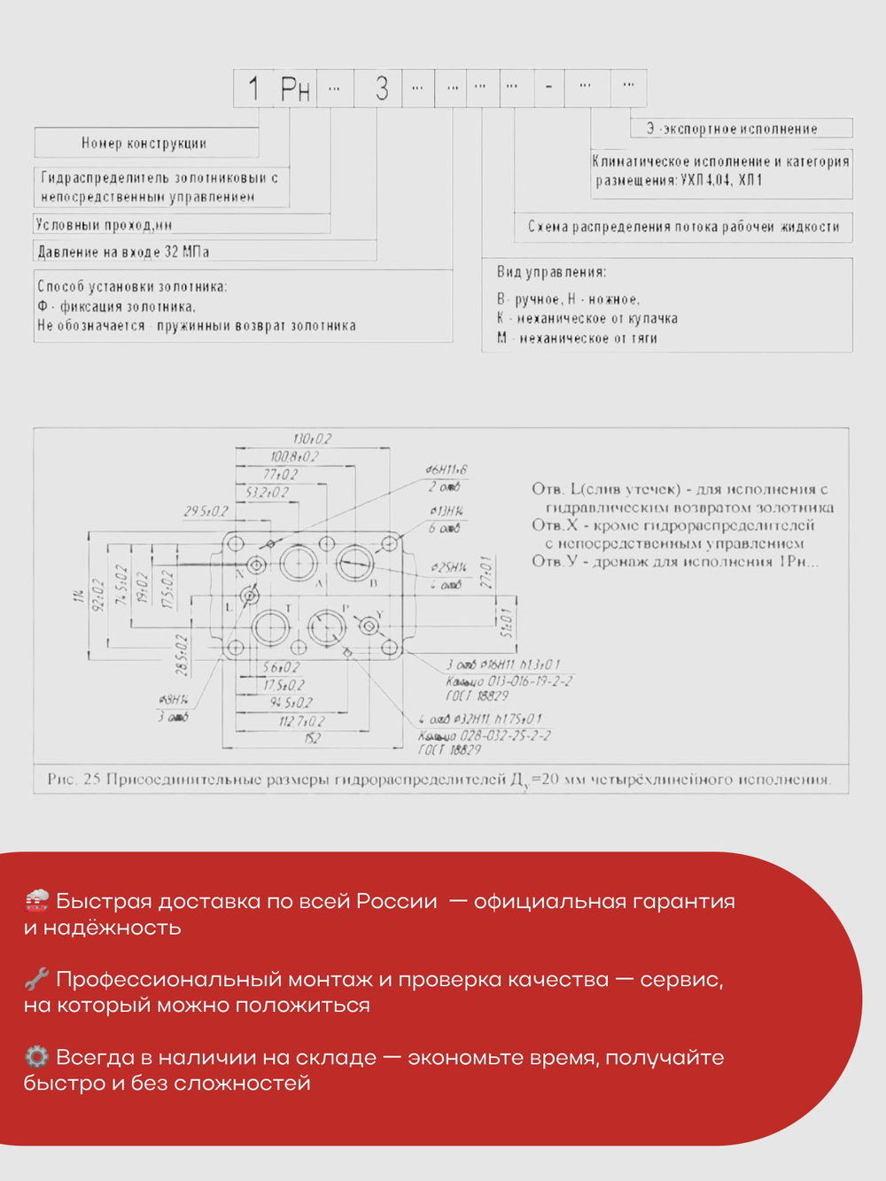 Гидрораспределитель1Рн203 М574А