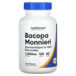 Nutricost, бакопа, 120 капсул (500 мг в 1 капсуле)