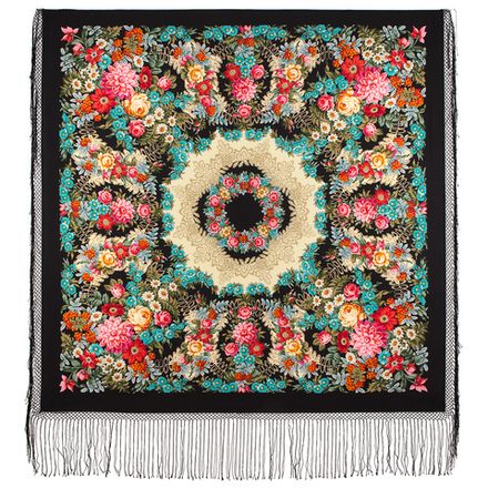 Павловопосадский платок Рябинушка 385-18