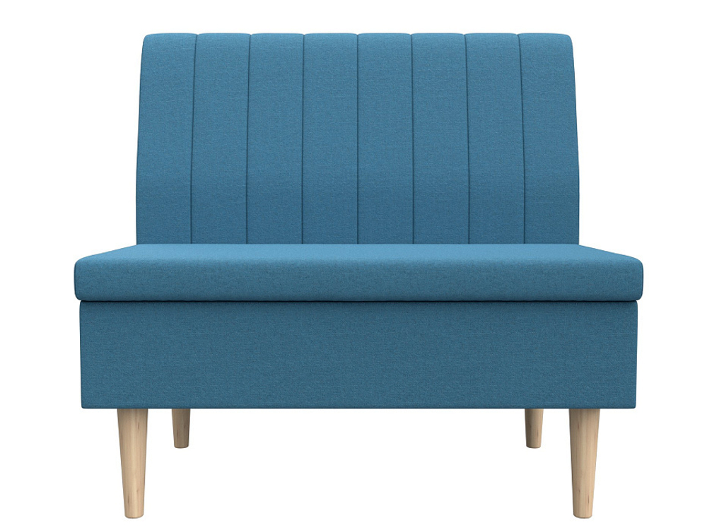 Диван прямой Мини, Амур 10 голубой, Рогожка, 126056