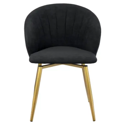 Стул Bradex Home Paola графит, матовое золото, на поворотном механизме