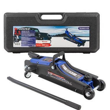 Домкрат подкатной гидравлический 2.5т (h min 90мм, h max 400мм) в кейсе Forsage F-T830031BS(DS)(52816к)