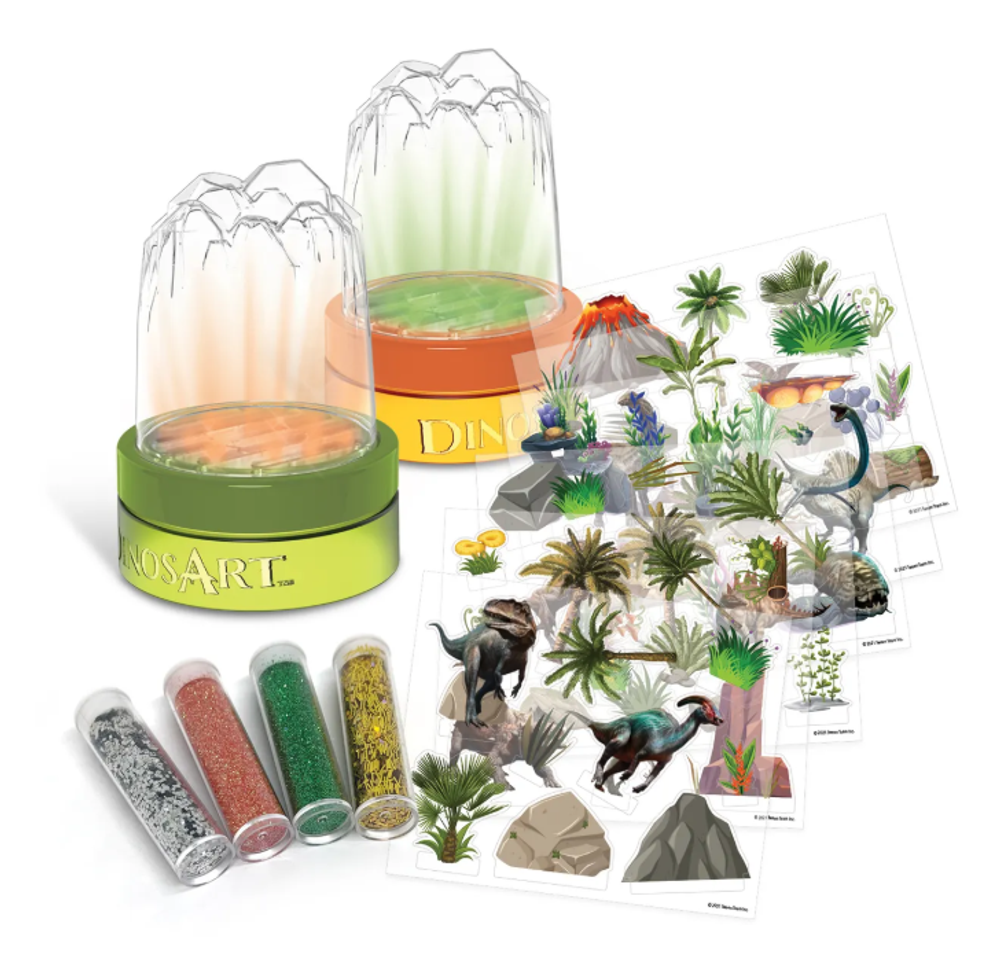 Детский набор для творчества по созданию ночных светильников, серия Dino