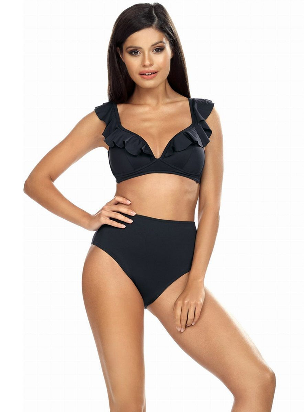Черный раздельный push-up купальник (Размер: 80B/40) (Цвет: черный)